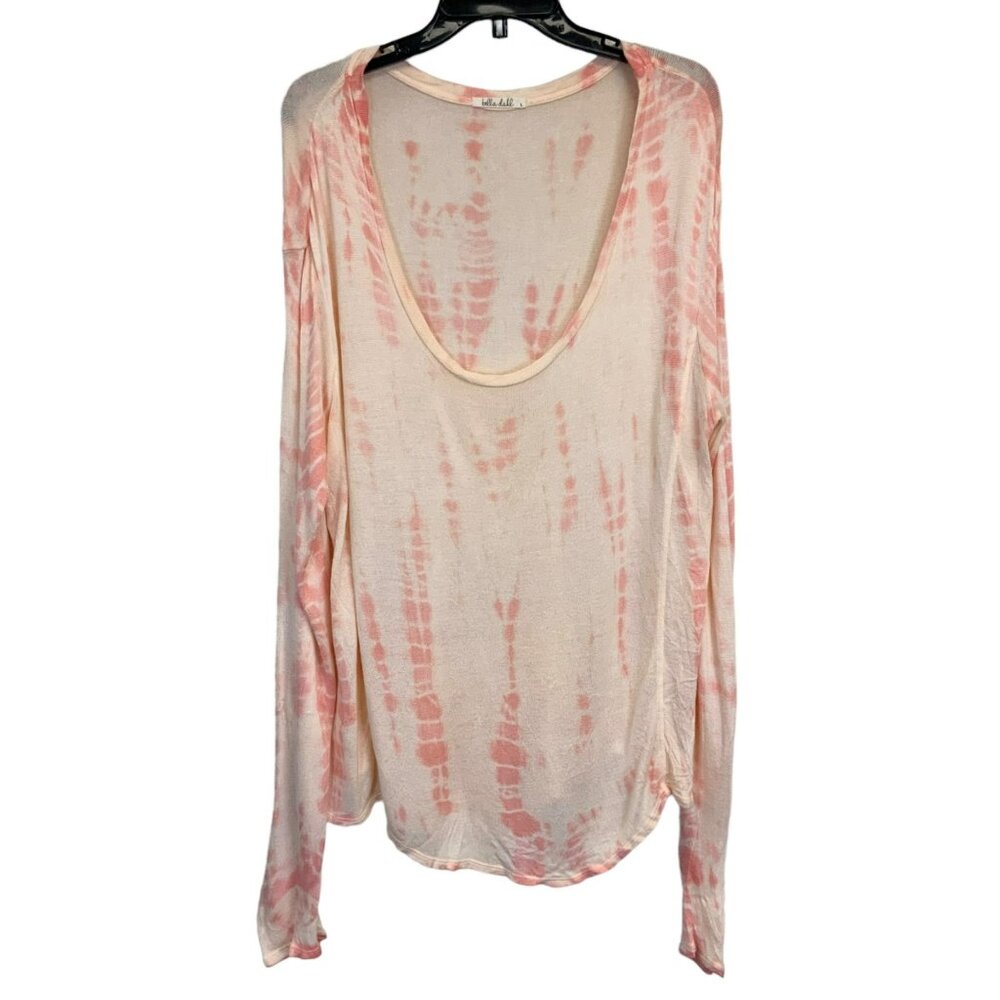 Bella Dahl Knit Tye Dye Tunic In Peach Size Large Beachy Boho Cover Up Orange